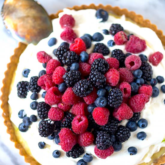 Summer Berry Tart - Recipe photo by Feasting at Home