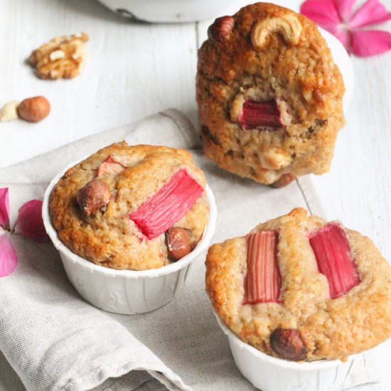 Rhubarb Muffins for Breakfast - Recipe photo by Lirumlarumblog