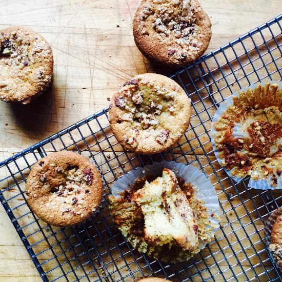Heath Bar Coffee Cake Muffins - Recipe photo by jessie sheehan bakes
