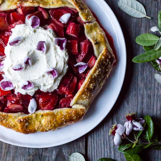 Strawberry Rhubarb Galette - Recipe photo by ful-filled
