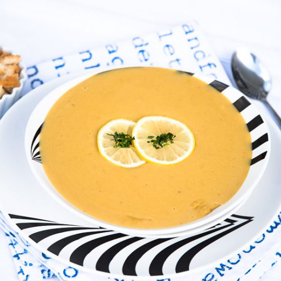 Spicy Lentil Soup with Vegetables - Recipe photo by hadias lebanese cuisine