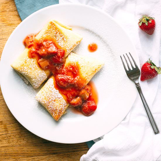 Blintz with Fruit Compote - Recipe photo by foodbanjo
