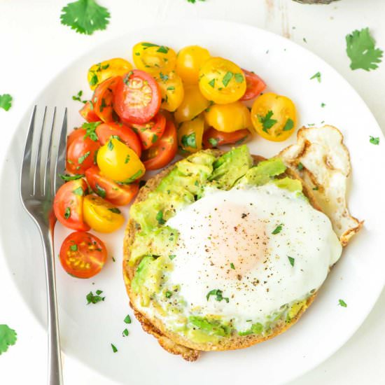 Bagel Egg in a Hole with Avocado - Recipe photo by wellplated