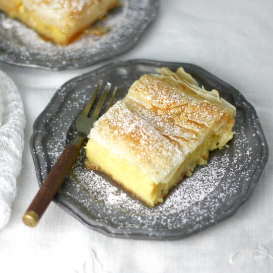 Sweet Custard Filo Pie - Recipe photo by marilenaskitchen