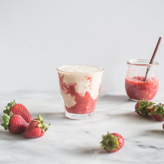 The Healthy PB&J Smoothie - Recipe photo by sundiegoeats