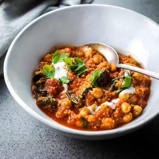 Spicy Chickpea Couscous Bowls - Recipe photo by My Goodness Kitchen