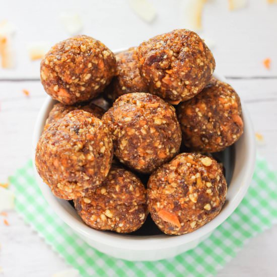 Clean Eating Carrot Cake Bites - Recipe photo by Purely Katie