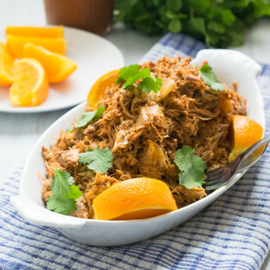 Slow Cooker Orange BBQ Pulled Pork - Recipe photo by WhittyPaleo