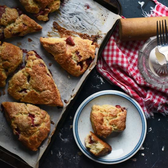 Strawberry Scones - Recipe photo by forkvsspoon