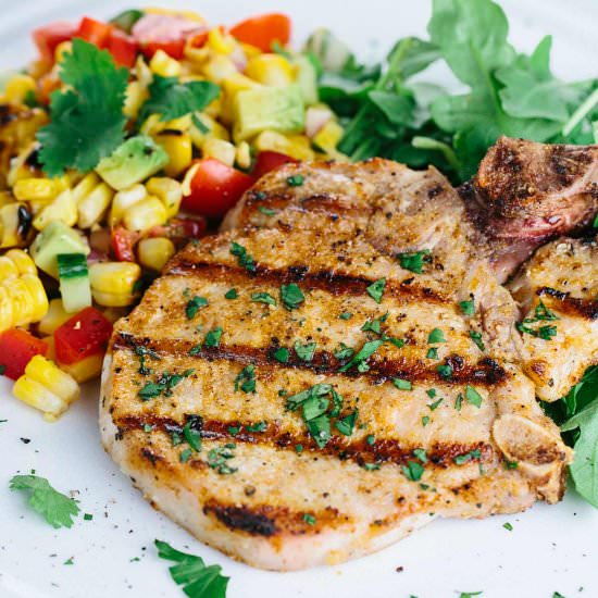 Spiced Grilled Pork Chops - Recipe photo by Jessica Gavin