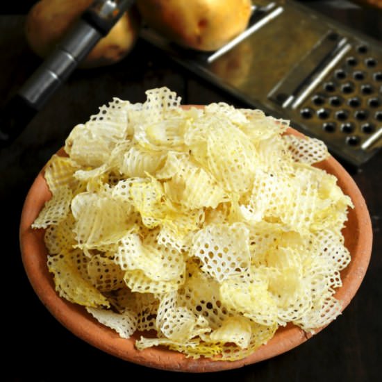 Sun dried potato chips - Recipe photo by smitha kalluraya