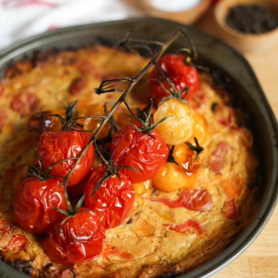 Roasted tomato vegan quiche - Recipe photo by ImmigrantsTable