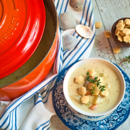 Classic New England Clam Chowder - Recipe photo by cookiesforengland