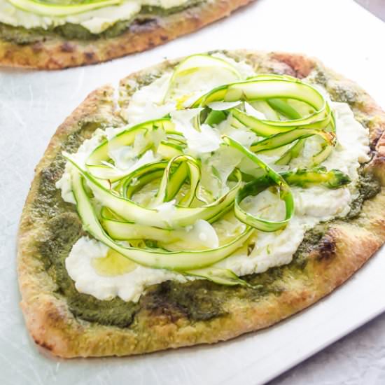 Shaved Asparagus Ricotta Flatbread - Recipe photo by flavorthemoments