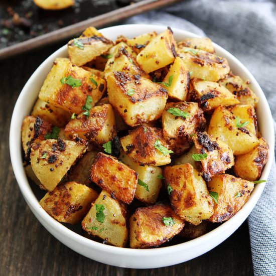 Mustard-Crusted Potatoes - Recipe photo by twopeasandtheirpod