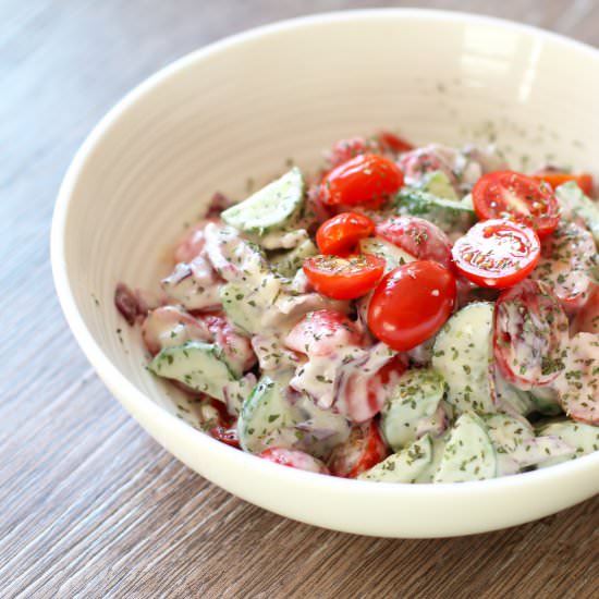 The Yummiest Creamy Tahini Salad - Recipe photo by SweetPillarFood
