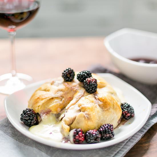 Wine-Infused Baked Blackberry Brie - Recipe photo by Think Elysian