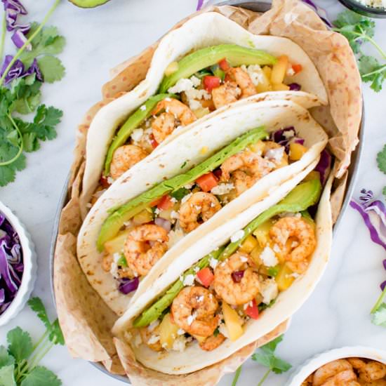 Caribbean Jerk Shrimp Tacos - Recipe photo by BruCrewLife