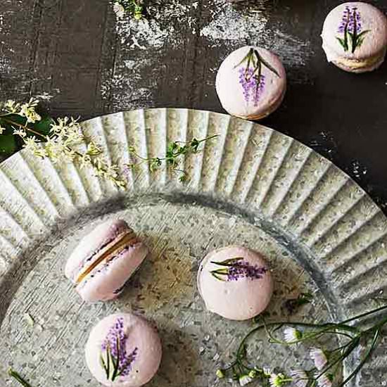 Lavender Macarons - Recipe photo by abitwholesomely