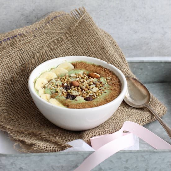 Super Greens Smoothie Bowl - Recipe photo by A Conscious Collection