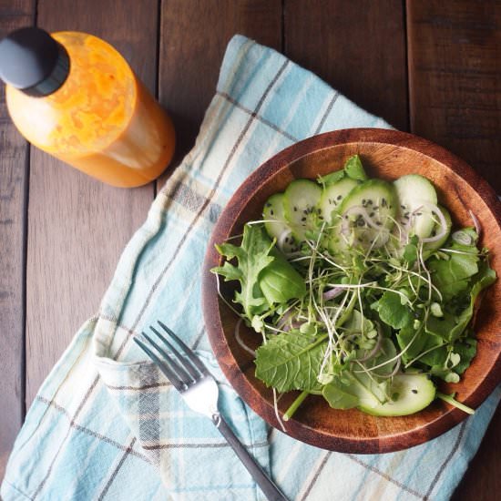 Carrrot Ginger Miso Dressing - Recipe photo by wifromscratch