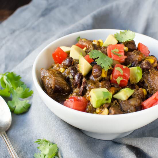 Tex-Mex Braised Pork Stew - Recipe photo by garlic and zest