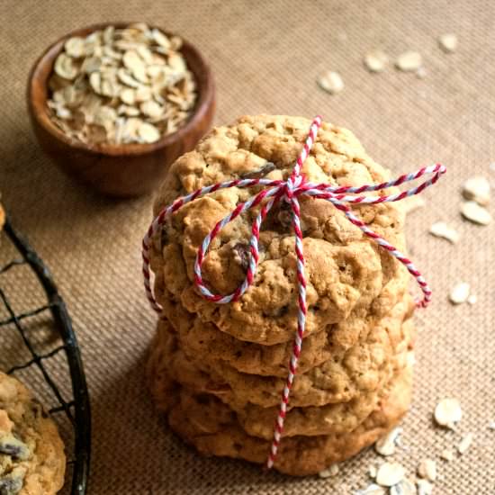 Soft Chocolate Chip Oatmeal Cookies - Recipe photo by cookiesforengland