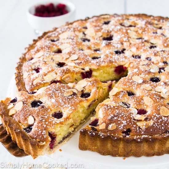 Raspberry Almond Tart - Recipe photo by simplyhomecooked