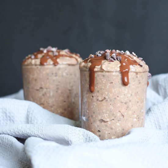 Brownie Protein Overnight Oats - Recipe photo by theconscientiouseater