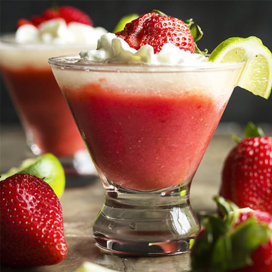 Strawberry Lime Daiquiri - Recipe photo by justalittlebitofbacon