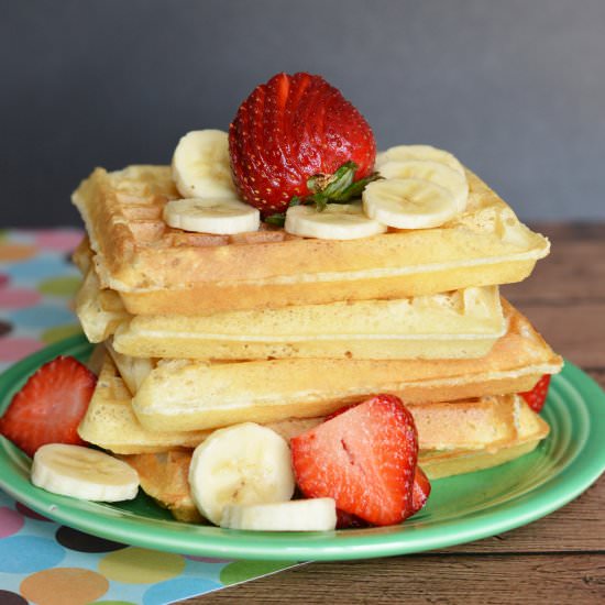 Strawberry Banana Waffles - Recipe photo by Craft.Create.Cook.