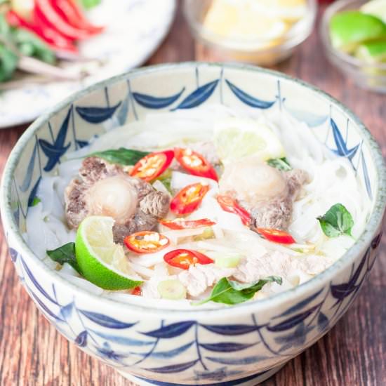 Vietnamese Beef Pho Tai - Recipe photo by AsianFoodAdventure