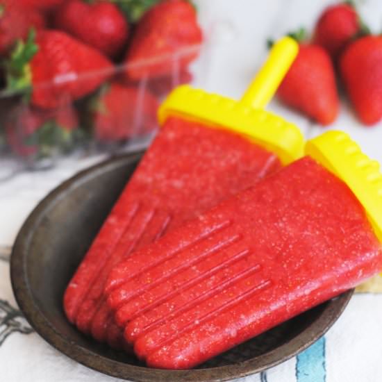 Strawberry Fruit Popsicles - Recipe photo by Craft.Create.Cook.