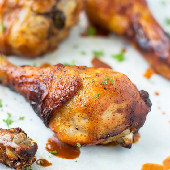 Apple Juice Brine Barbecued Chicken - Recipe photo by Savory Spicerack