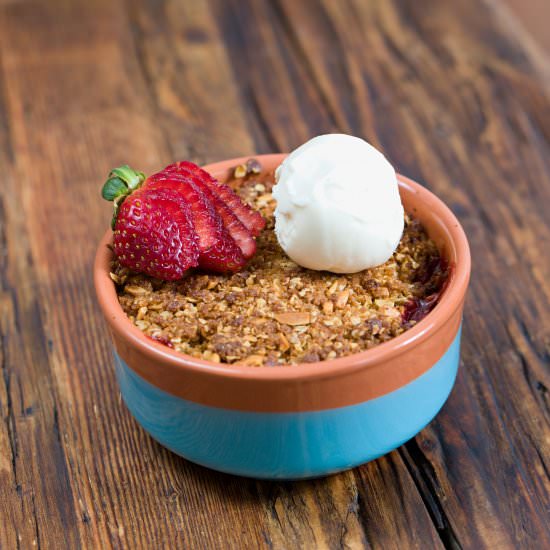 Strawberry Rhubarb Crumble - Recipe photo by SweetSourSavory