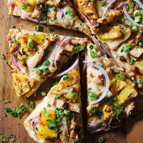 Grilled Hawaiian Chicken Pizza - Recipe photo by realfoodbydad