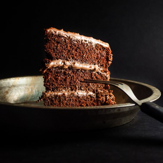 Decadent Chocolate Cake - Recipe photo by cookiesforengland