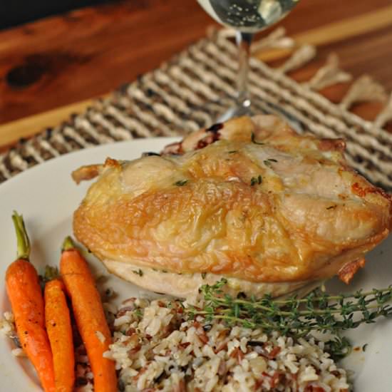 Thyme & Garlic Roast Chicken - Recipe photo by maeghan21