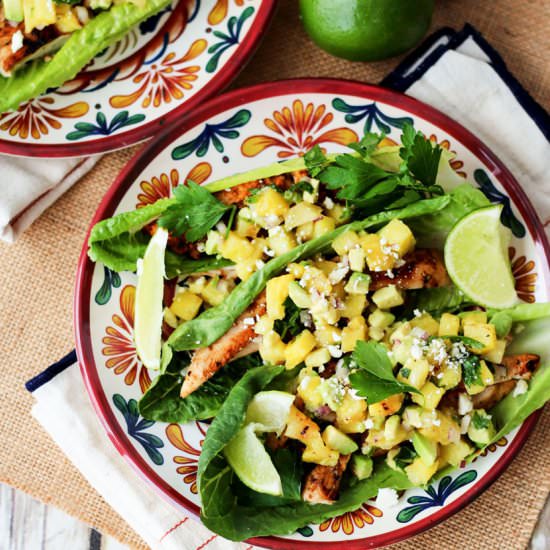 Chipotle Chicken Lettuce Tacos - Recipe photo by AbbeysKitchen