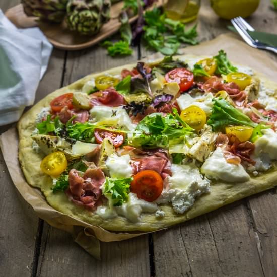 Artichoke Pizza - Recipe photo by Cuisine moi un mouton