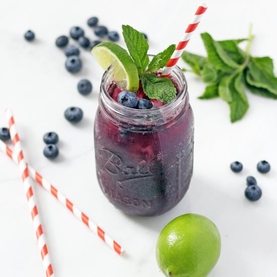Mint-Infused Blueberry Cocktail - Recipe photo by If You Give A Blonde A Kitchen