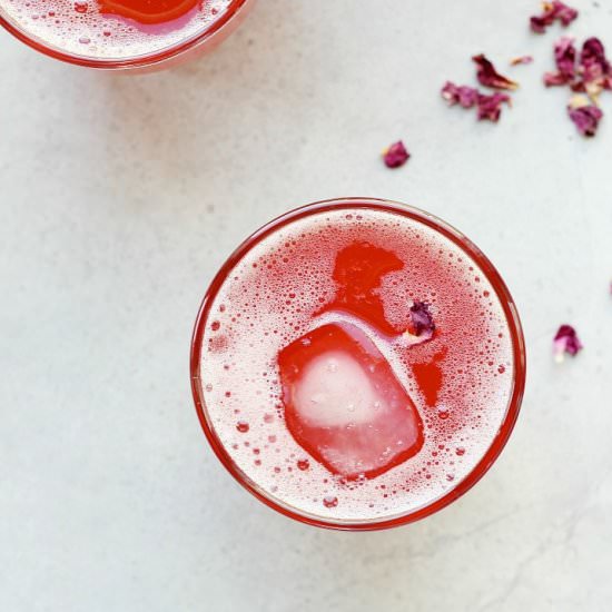 Rhubarb Iced Tea - Recipe photo by happyheartedkitchen