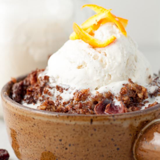 Baked Chocolate Orange Oat Pudding - Recipe photo by MamaGourmand