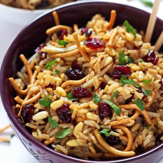 Crunchy Asian Rice Salad - Recipe photo by passthechallah