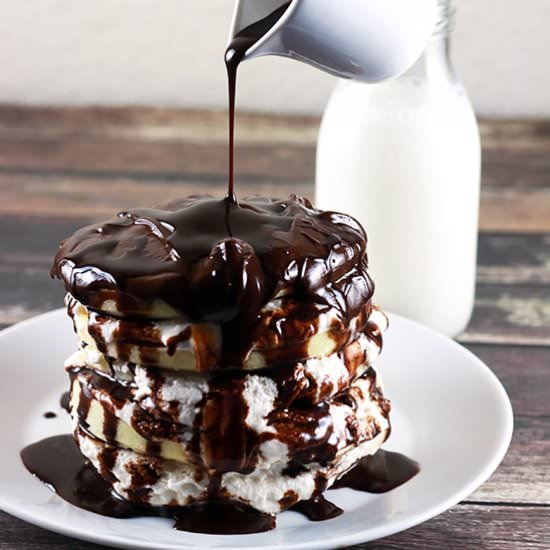 Easy Boston Cream Pancakes - Recipe photo by ScrambledChefs