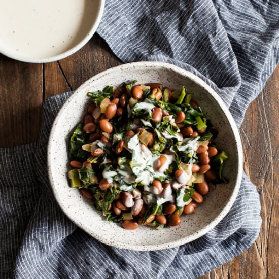 Stewed Pinto Beans and Collards - Recipe photo by thefullhelping