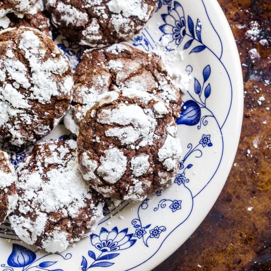Chocolate Crinkle Cookies - Recipe photo by DessertForTwo