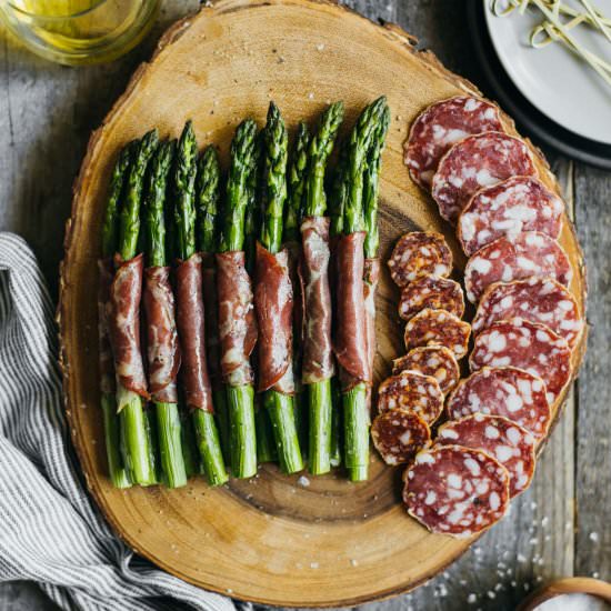 Coppa Wrapped Asparagus - Recipe photo by healthynibblesandbits