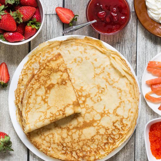 Traditional Russian Pancakes-Blini - Recipe photo by cookingtheglobe