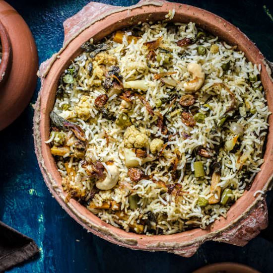 Hyderabadi Vegetable Dum Biryani - Recipe photo by PT